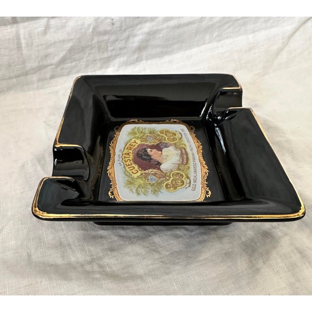 1990s Vintage Cuesta-Rey-Black Ceramic Cigar Dish/Ashtray For Sale - Image 5 of 6
