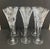 Set of six Waterford Crystal Toasting Flutes from the Millennium collection. 2 Prosperity, 2 Health and 2 Happiness flutes.