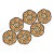 Mid 20th Century French Majolica Oyster Plates , Set of 6 For Sale