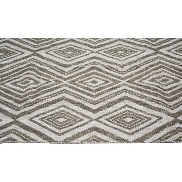 Afghan Hand Knotted Wool Flatweave Kilim,6'2"X9' For Sale - Image 4 of 6