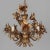 Mid-Century Modern Italian Gilt Tôle Chandelier For Sale - Image 3 of 11