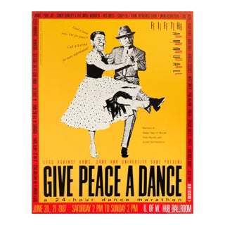 1994 Original American Poster, Give Peace a Dance (The 100 Best Posters Collection) Art Chantry For Sale