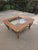 Wood Vintage Bamboo and Glass Square Coffee Table For Sale - Image 7 of 9