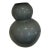 Postmodern Hand-Blown Grey Glass Double Gourd Statement Vase – Made in Poland (13.5") For Sale
