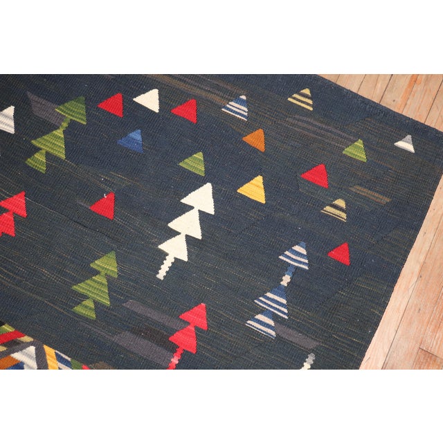 Late 20th Century Late 20th Century Zabihi Collection Persian Horse Pictorial Wall Kilim - 4'3" x 7'2" For Sale - Image 5 of 8