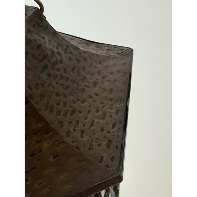 20th Century German Brass and Textured Glass Chinoiserie Lantern, 1920s For Sale - Image 15 of 18