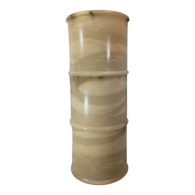 Late 20th Century Basic Source Genuine Natural Alabaster Stone Sconce Lamp For Sale