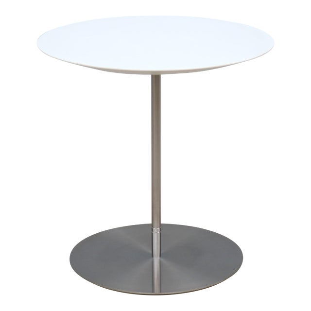 Minimalist Jephson Robb for Bernhardt Design Quiet Round Occasional Side Table For Sale