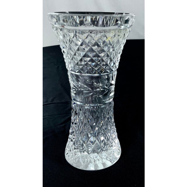 Contemporary Waterford of Ireland Crystal-“Glandore”-6” Corset Vase For Sale - Image 3 of 6