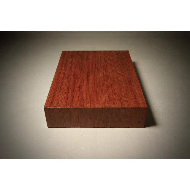 Large Bamboo Coffee Table in the style of Axel Vervoordt, 1980s For Sale - Image 10 of 12