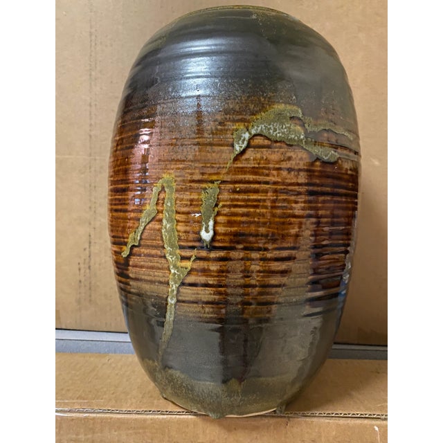 1970s Large 15” Studio Pottery Vase Signed Caspari For Sale - Image 10 of 10