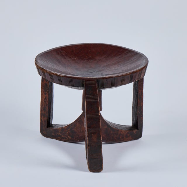 Trio of Vintage African Stools (Ethiopian) For Sale - Image 15 of 17
