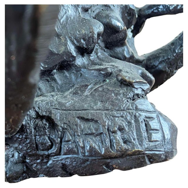 French Bronze Boars Head Inkwell in the style of Fratin, 1900 For Sale - Image 11 of 13
