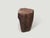Contemporary Andrianna Shamaris Modern Organic Charred Teak Wood Tall Side Table For Sale - Image 3 of 6