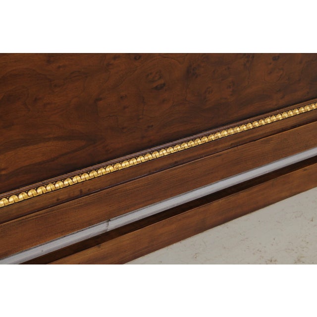 Karges King Size Walnut Gold Gilt Bed Headboard For Sale - Image 9 of 16