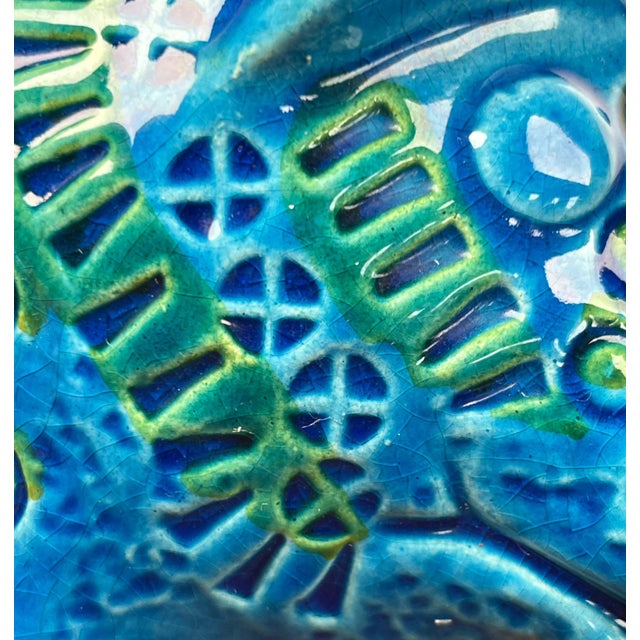 Bitossi Mid-Century Modern Italian Rimini Blu Pottery Piggy Penny Bank Figurine by Aldo Londi for Bitossi, 1960s For Sale - Image 4 of 18