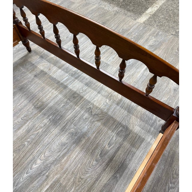 Vintage Full Size Colonial Revival Spindle Bed For Sale - Image 16 of 16