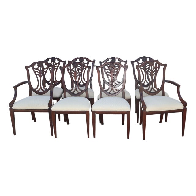 8 Chippendale Style Vintage Henredon Dining Chairs B Bo For Sale