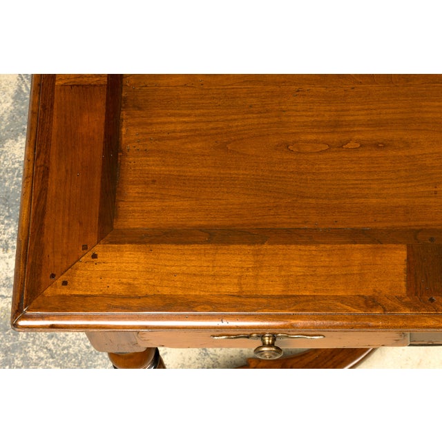 French Late 19th Century French Louis XIV Style Walnut Writing Table With Three Drawers For Sale - Image 3 of 18