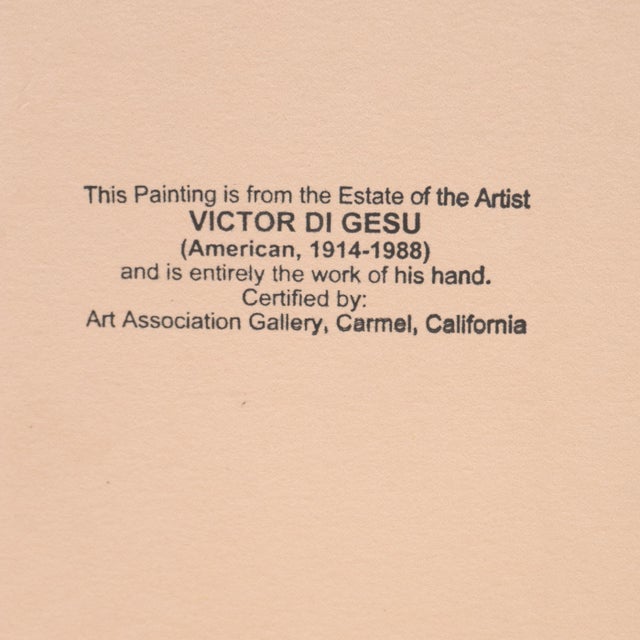 Paper 'Standing Nude' by Victor Di Gesu, 1954 California, Paris, Louvre, Academie Chaumiere, San Francisco Art Association, Los Angeles County Museum of Art For Sale - Image 7 of 7