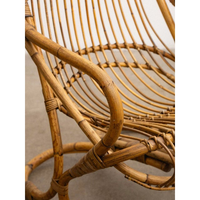 Tito Agnoli Rattan Chair For Sale - Image 12 of 15