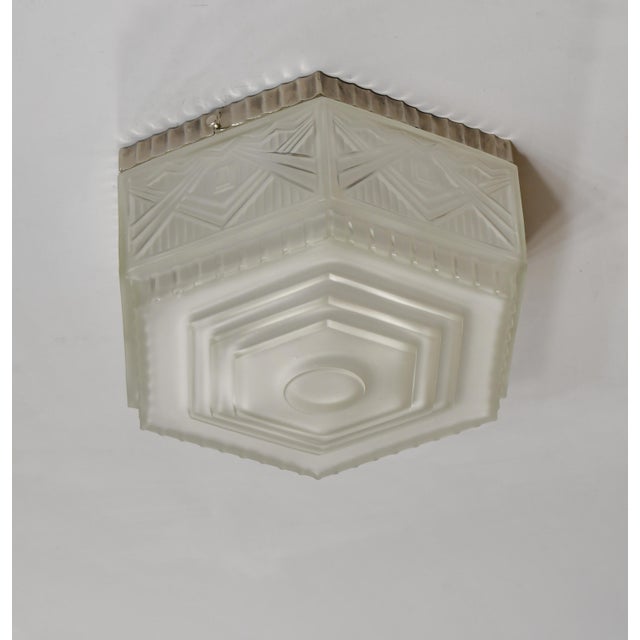 Georges Leleu 1930s French Art Deco Flush Mount by Georges Leleu France - 2 Available For Sale - Image 4 of 14