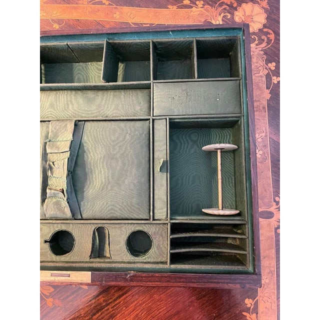 Brown Antique Victorian Rosewood Writing Box For Sale - Image 8 of 17