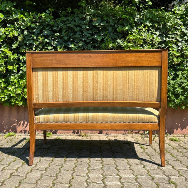 Antique Classicism Bench in Walnut For Sale - Image 10 of 12
