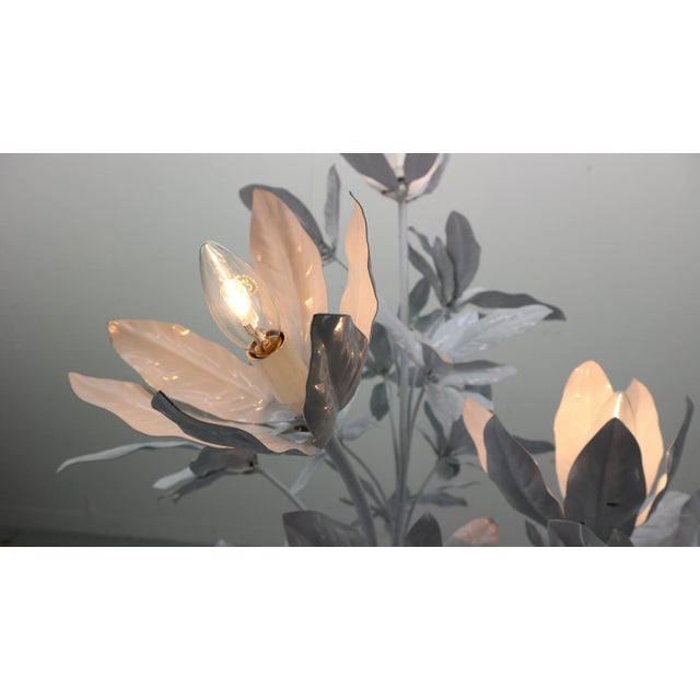 Gold Flower Brass Floor Lamp by Hans Kögl, 1970s For Sale - Image 8 of 18