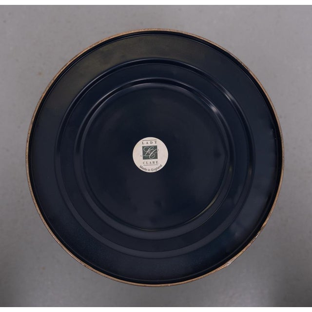 Lady Clare Dark Blue Metal Umbrella Stand, England, 1970s For Sale - Image 6 of 7