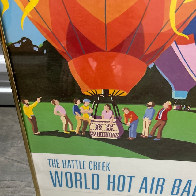 Oren Sherman Original Poster World Hot Air Balloon Championship 1981 For Sale In Philadelphia - Image 6 of 9