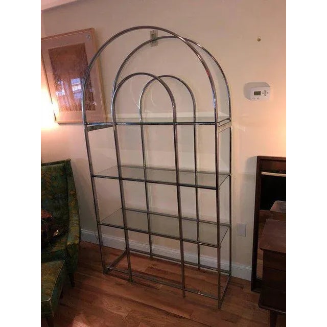 1970s 1970s Milo Baughman Style Chrome Etagere For Sale - Image 5 of 12
