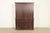 Baker Furniture Style Georgian Flame Mahogany Breakfront Bookcase Cabinet With Drop Front Secretary Desk For Sale - Image 15 of 16