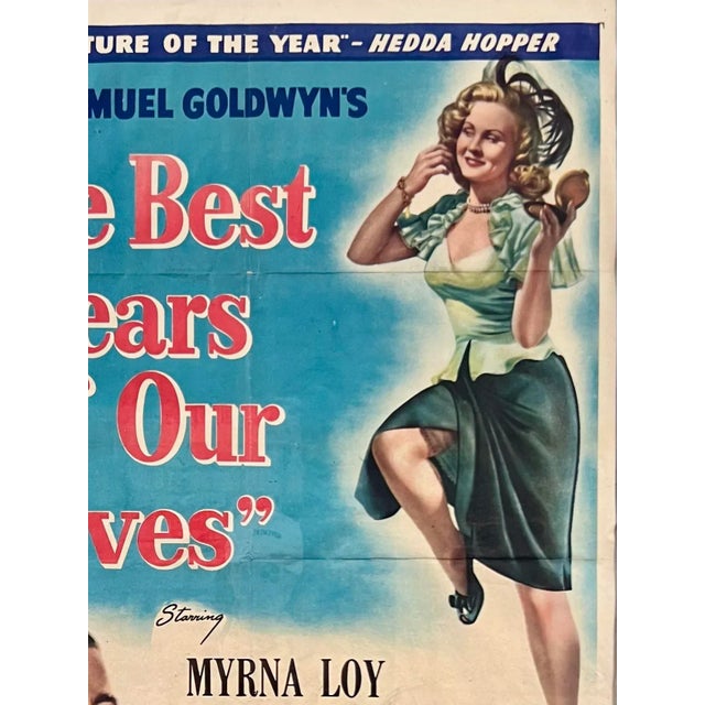 Pop Art "The Best Years of Our Lives" 1946 Vintage Movie Poster, Professionally Framed For Sale - Image 3 of 7