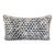 Single White and Navy Lumbar Pillow For Sale