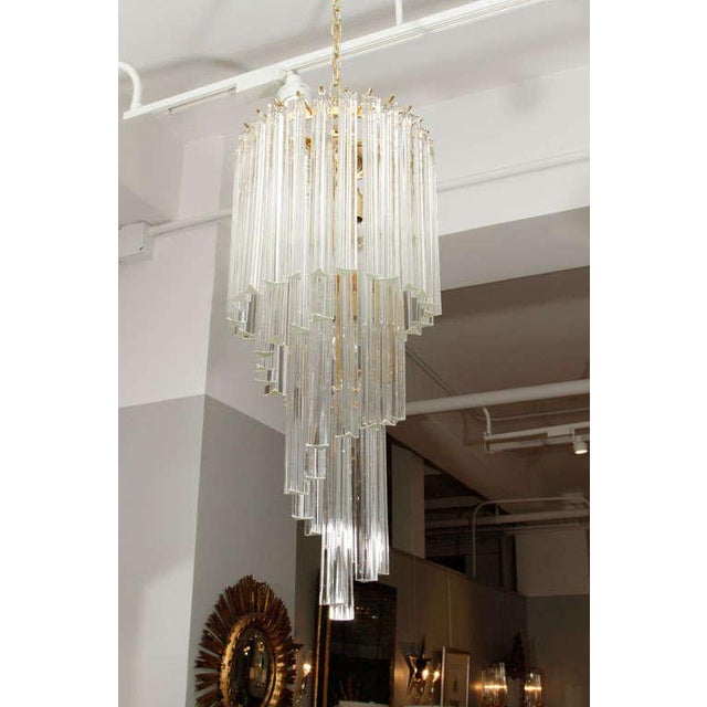 Venini Murano Glass Foyer Chandelier For Sale - Image 4 of 8