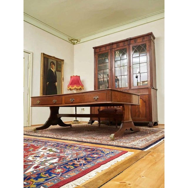 Antique Chippendale English Bookcase on Lion Paws For Sale - Image 3 of 12
