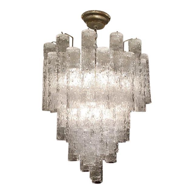 1950s Venini Tronchi Design Murano Chandelier For Sale