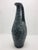 Handmade slender ceramic vase, from 1960's, surface covered with special bluish-black glaze, available in good condition....