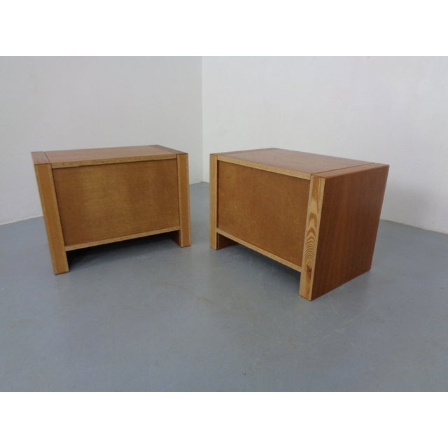 Brown Teak Nightstands Wit Drawers, Denmark, 1960s, Set of 2, Set of 2 For Sale - Image 8 of 18