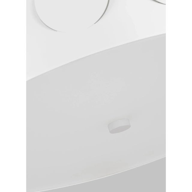 Mid-Century Modern Kate Spade by Visual Comfort Studio Dottie Medium Flush Mount, Matte White For Sale - Image 3 of 4