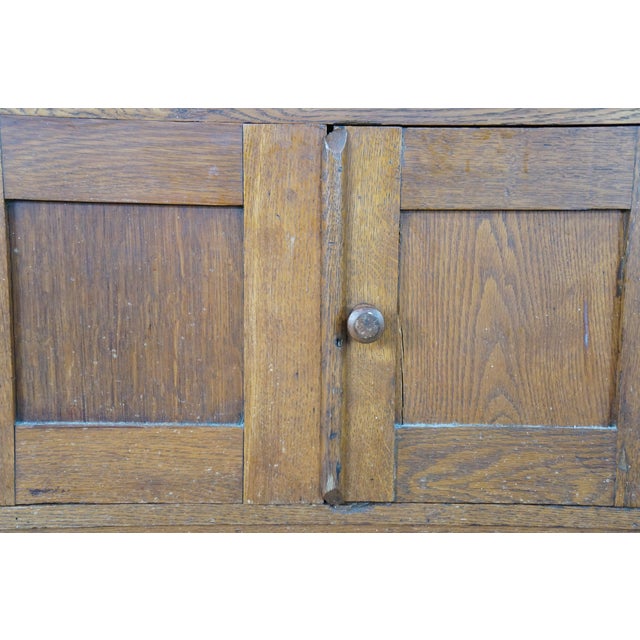 Antique American Victorian Oak Washstand Commode Chest Cabinet Backsplash For Sale - Image 16 of 18