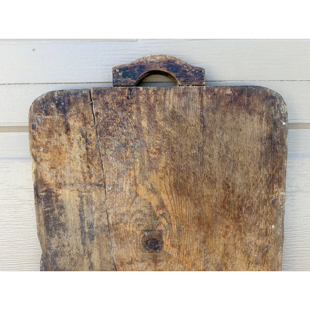 Late 19th Century Late 19th Century French Primitive Wooden Bread Board With Original Patina For Sale - Image 5 of 10