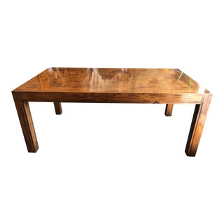 Custom Parquet Extension Dining Table For Sale