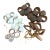 Vintage Napkin Rings Mixed Lot Teak Wood Glass Lucite For Sale