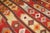 Mid-20th century Large square size Turkish Kilim Flat-weave rug no. j3750 size 11' 8" x 11' 9" (356 x 358 cm)