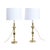 Vintage French Brass Candlestick Lamps - a Pair For Sale - Image 4 of 12