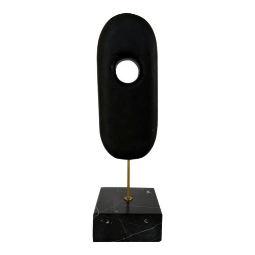 Revelation Modern Black Stone Minion Sculpture