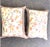 Pair of Custom Made Linen and Silk Pillows, Newly Made, Chinoiserie Pattern For Sale - Image 4 of 6