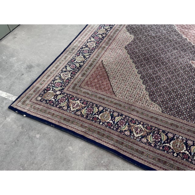 13ft 6in × 19ft 5in Tabriz Persian Wool Area Rug For Sale - Image 11 of 12